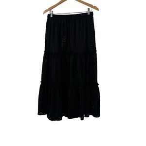 NWT Aruba Blue lace tiered maxi skit